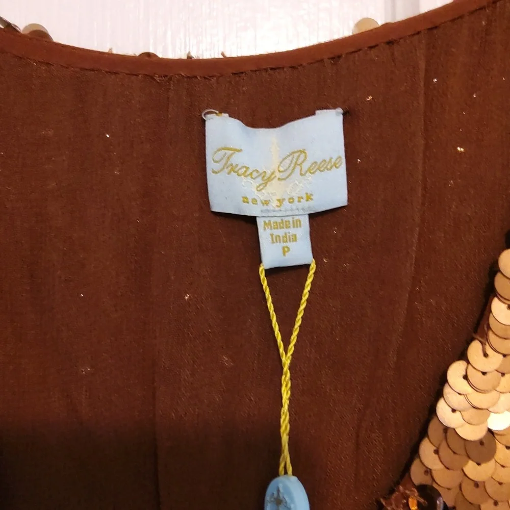 💥New💥TRACY REESE🥳Host Pick🥳 Copper Sequin Shift Dress - Picture 4 of 6